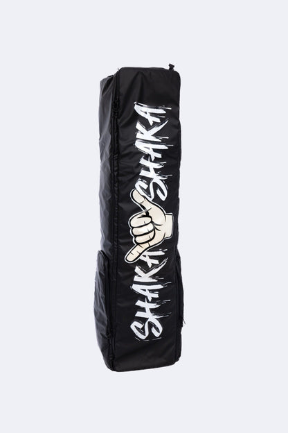 SHAKA Storage Master ski and snowboard travel bag in Midnight Black, front view